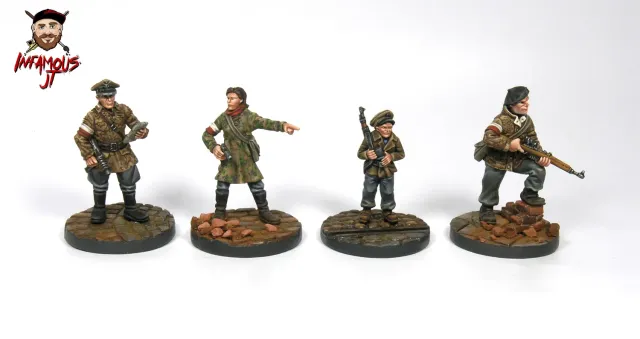 Des Tranchées aux Barricades Infamous JT État-major insurgés polonais figurines 28mm