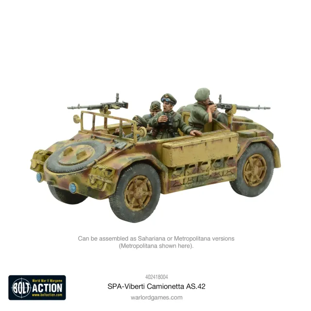 Bolt Action SPA-Viberti Camionetta AS. 42 véhicule métal résine