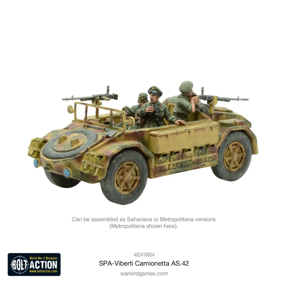 Bolt Action SPA-Viberti Camionetta AS. 42 véhicule métal résine