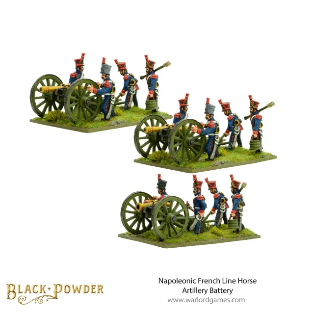 Black Powder Napoleonic French Line Horse Artillery Battery canons