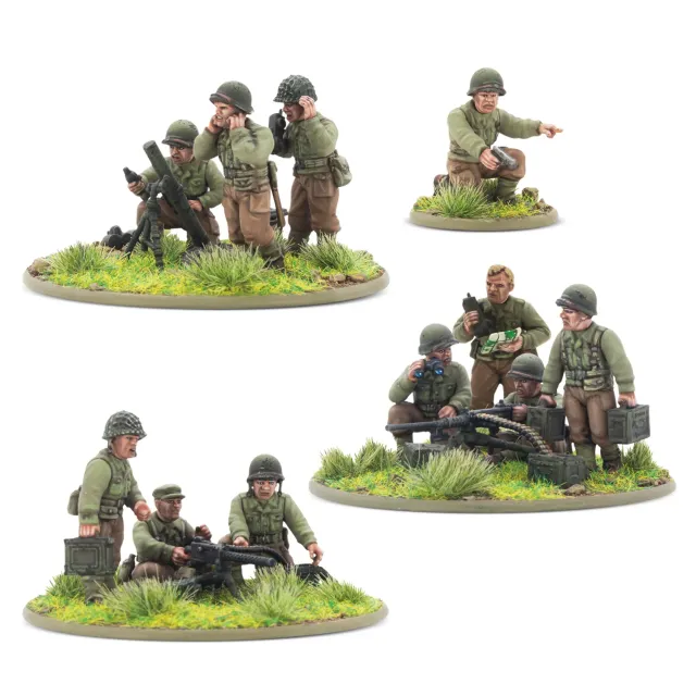 Bolt Action US Heavy Weapons platoon boîte plastique mortiers