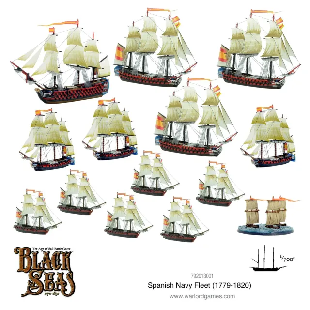 Warlord Games Black Seas Spanish Navy Fleet coffret flotte voile