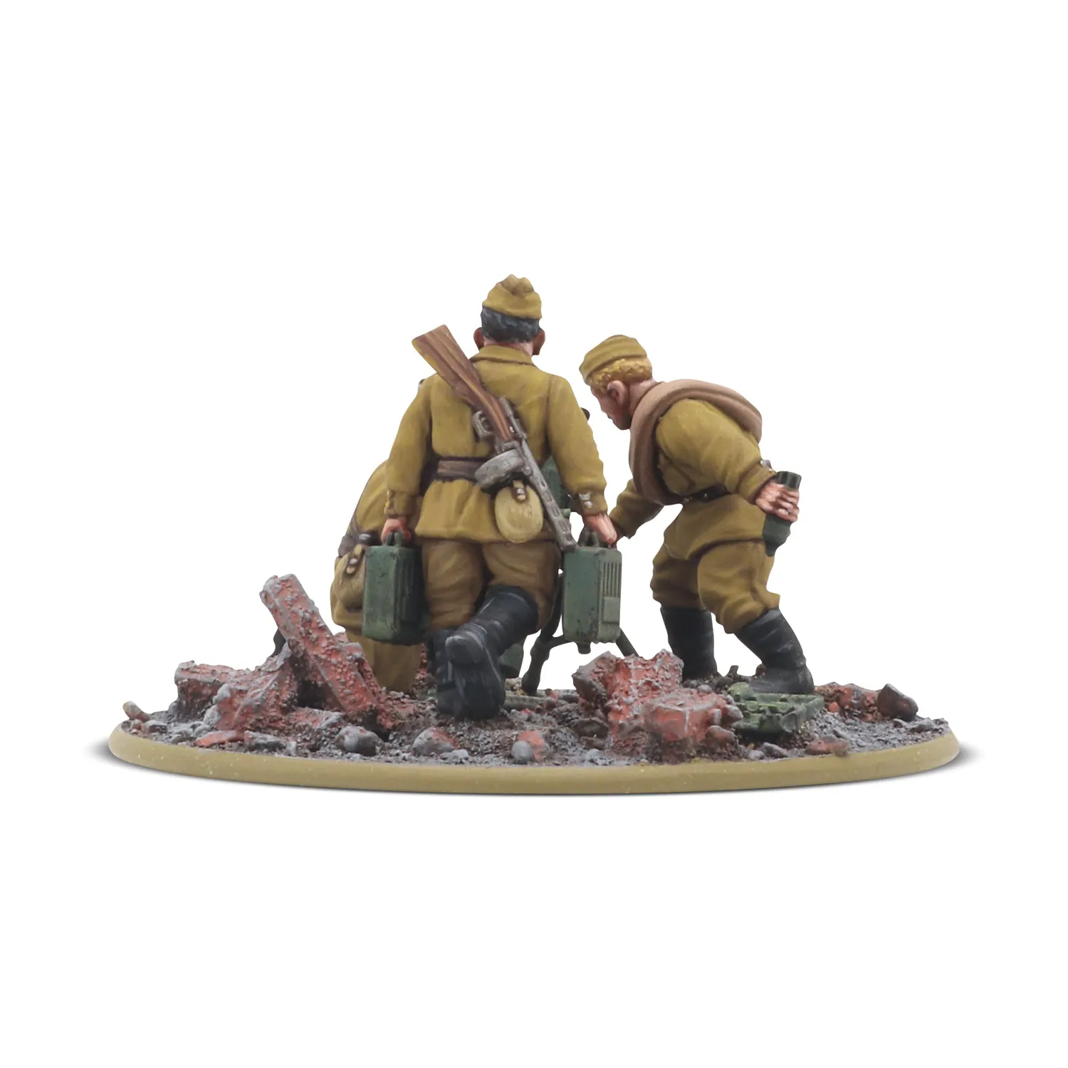Bolt Action Soviet Army Medium Mortar Team figurines mortier