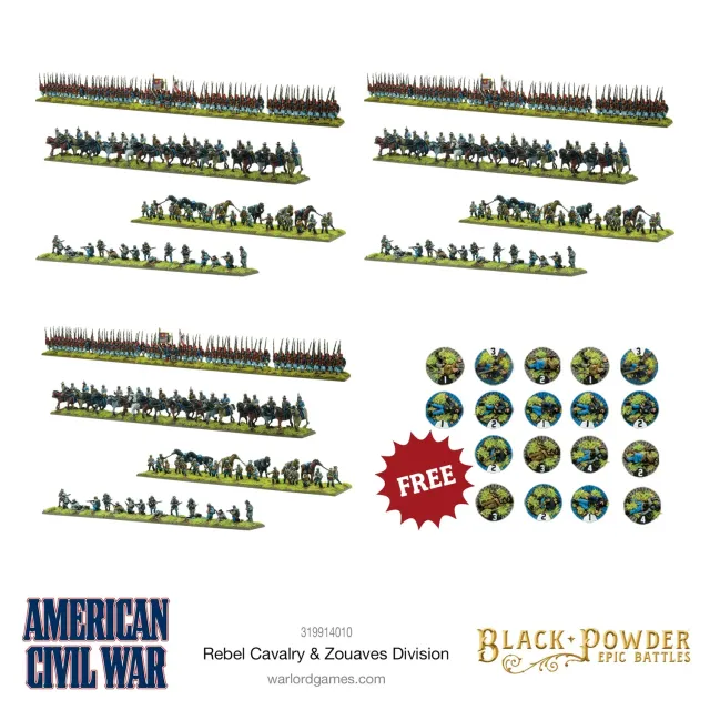 Warlord Black Powder Epic Rebel Cavalry Zouaves division