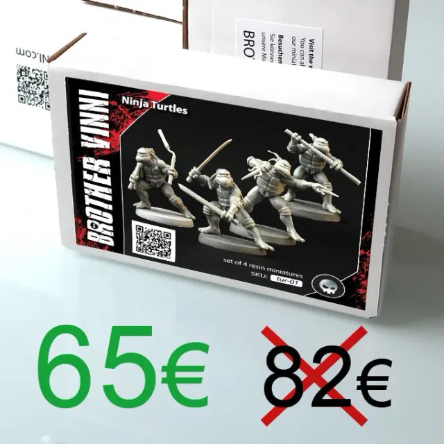 BROTHER VINNI Turtles Full Collection figurines résine 28 mm