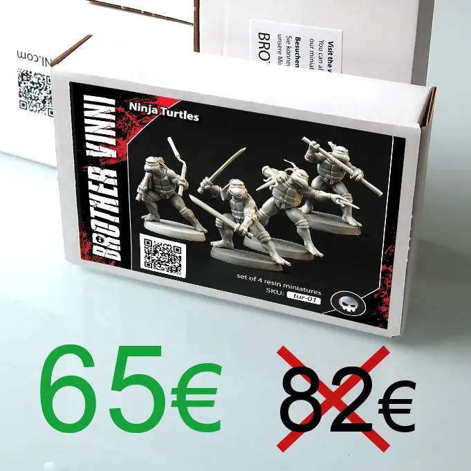 BROTHER VINNI Turtles Full Collection figurines résine 28 mm