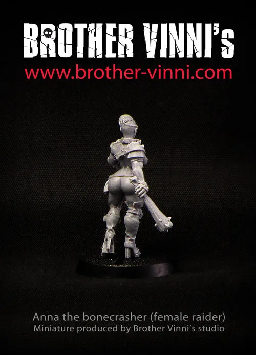 Brother Vinni survivante post-apo figurine résine 28mm femme