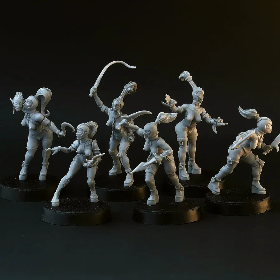 Brother Vinni Dungeon Sisters Young figurines 28mm résine lot 6