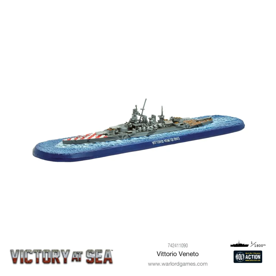 Bolt Action Victory at Sea Vittorio Veneto navire miniature métal et résine