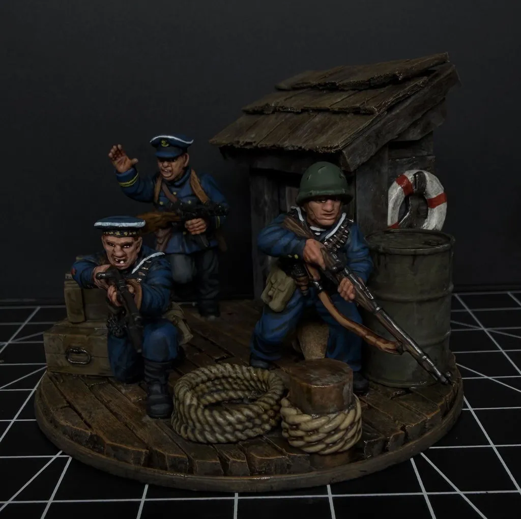 Bolt Action Soviet Naval Platoon figurines métal et résine