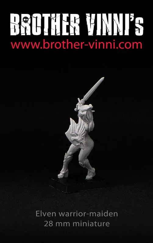 Brother Vinni Female Elf Fighter figurine résine 28mm DnD