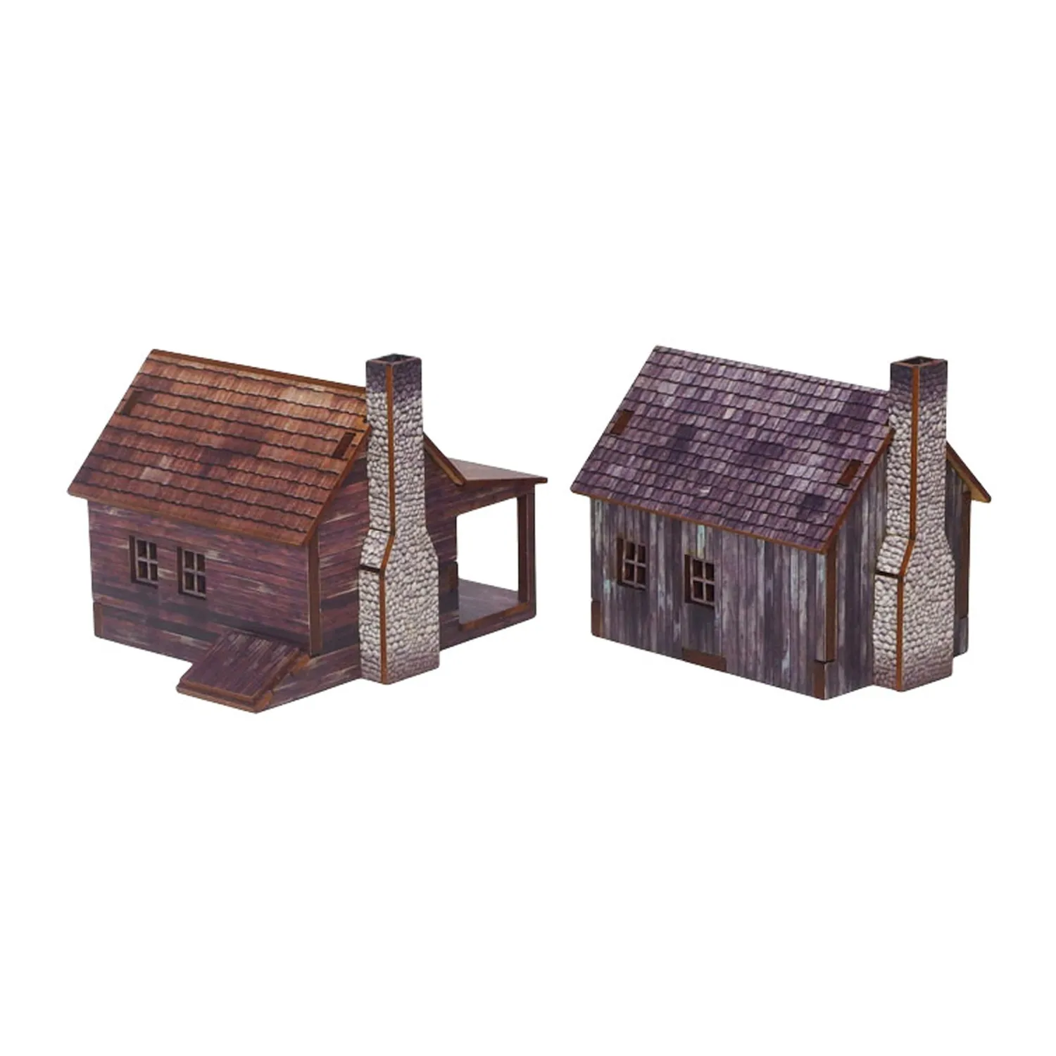 Bolt Action Epic Battles American Houses maisons prépeintes 4 pièces MDF