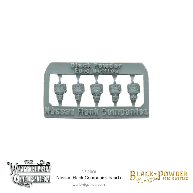 Bolt Action Black Powder Epic Battles Nassau Flank Companies heads têtes de figurines 20 pièces résine