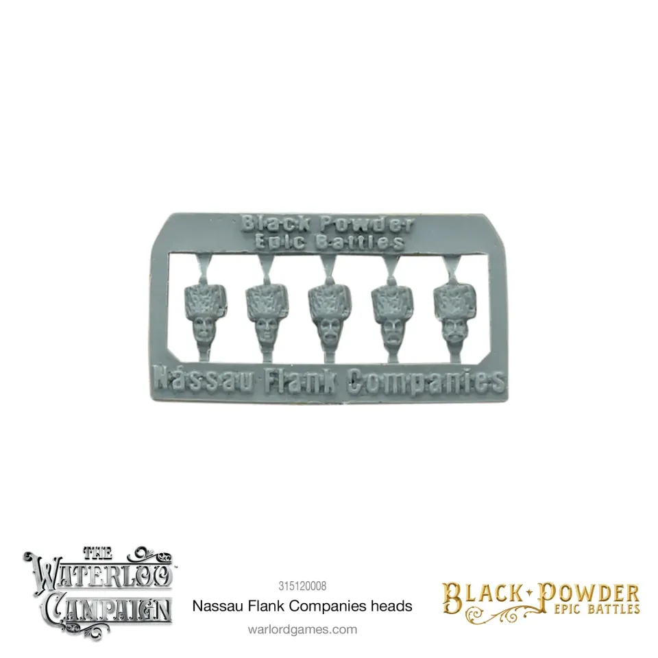 Bolt Action Black Powder Epic Battles Nassau Flank Companies heads têtes de figurines 20 pièces résine