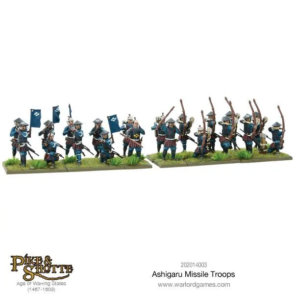 Bolt Action Pike & Shotte Ashigaru Missile Troops figurines plastique