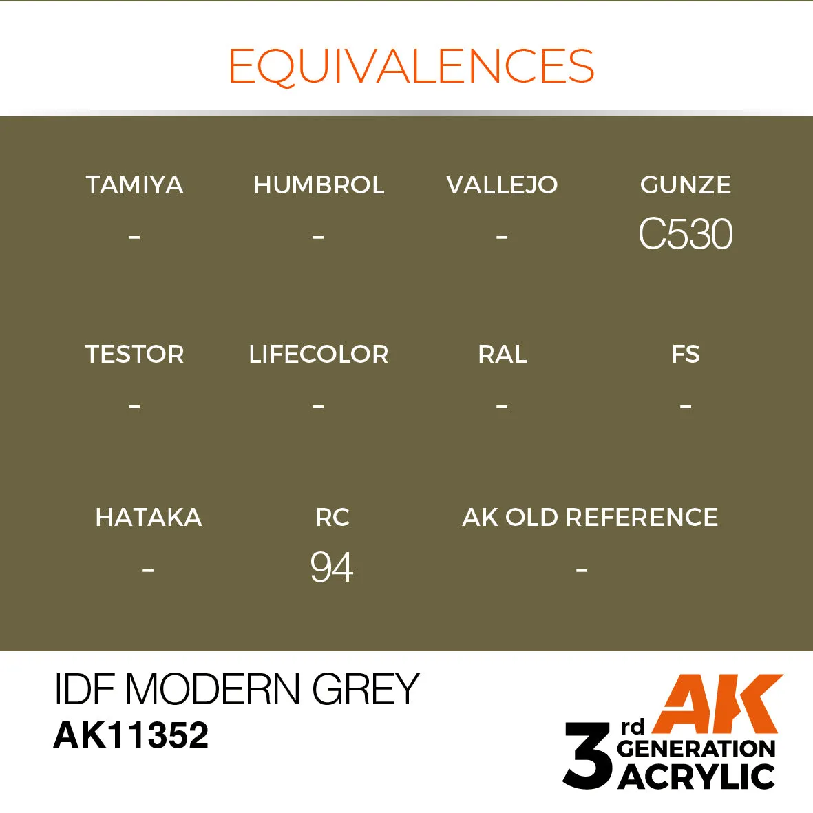 AK 3Gen IDF Modern Grey peinture acrylique gris 17ml