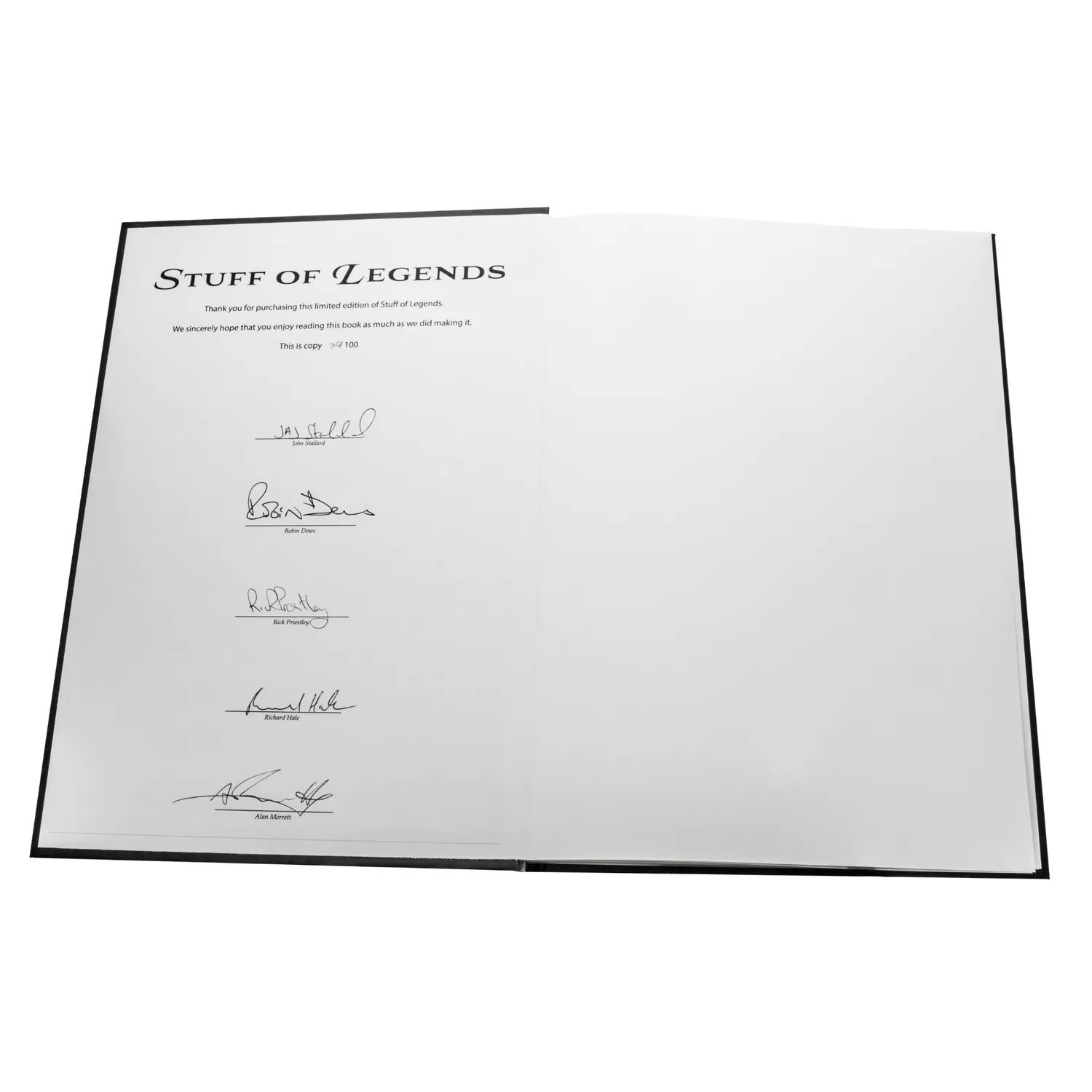 Bolt Action Stuff of Legends livre signé 100 ex