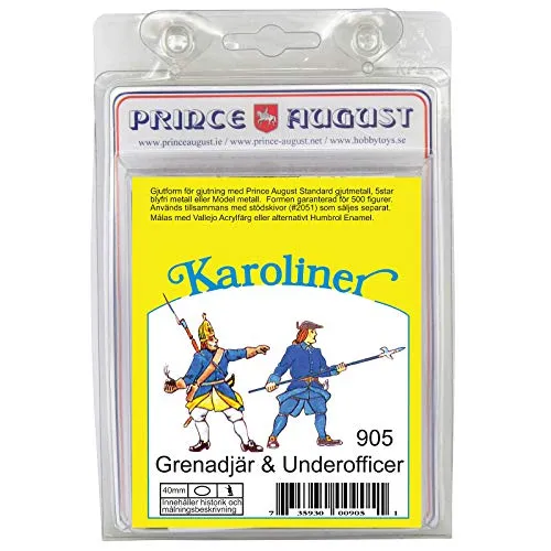 Prince August Karoliner Grenadier Officier PAS905 moule 40mm métal