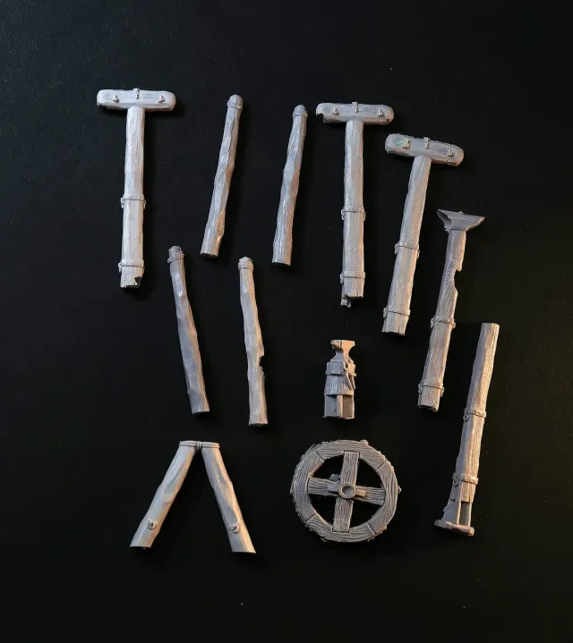 Brother Vinni Broken Bits décor résine 28mm lot 12 pièces bois