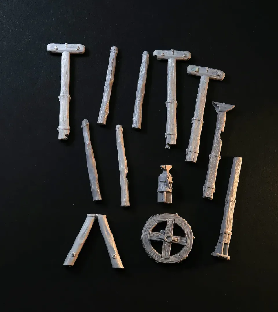 Brother Vinni Broken Bits décor résine 28mm lot 12 pièces bois