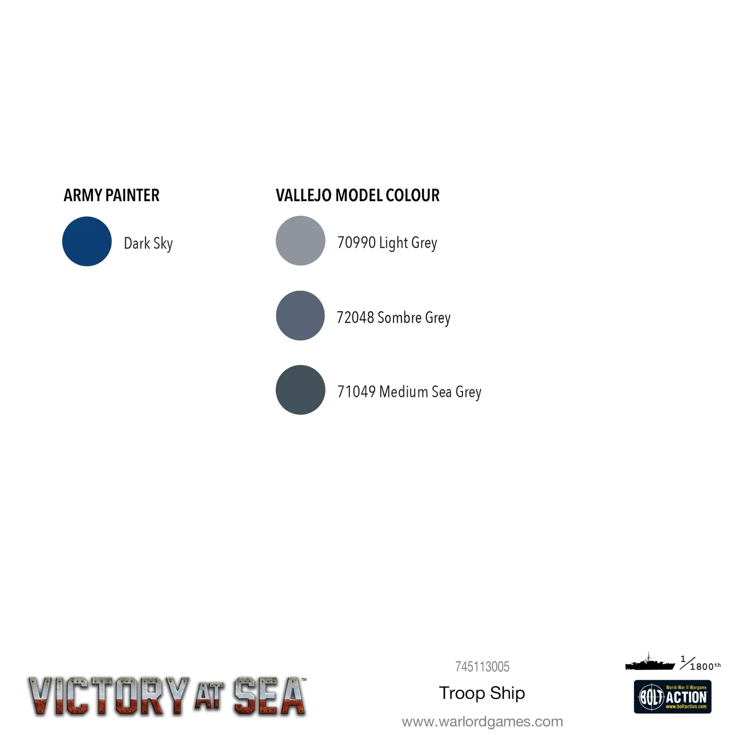 Bolt Action Victory at Sea Troop Ship bateau résine métal