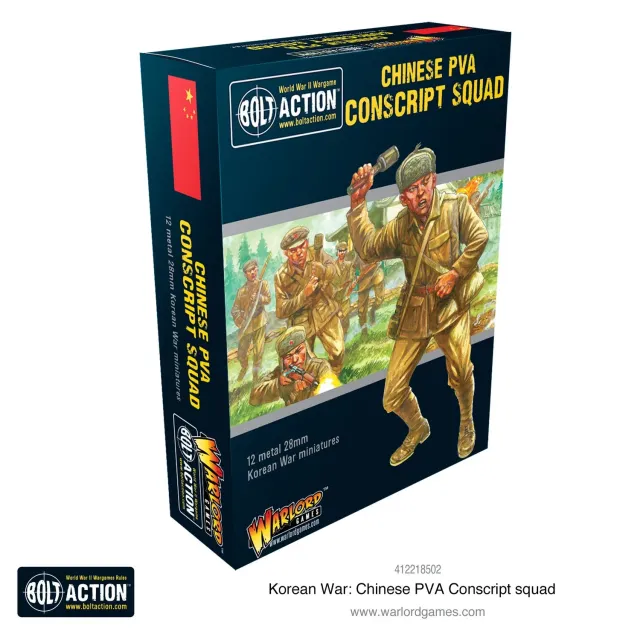 Bolt Action Korean War: Chinese PVA Conscript Squad escouade métal 12 figurines