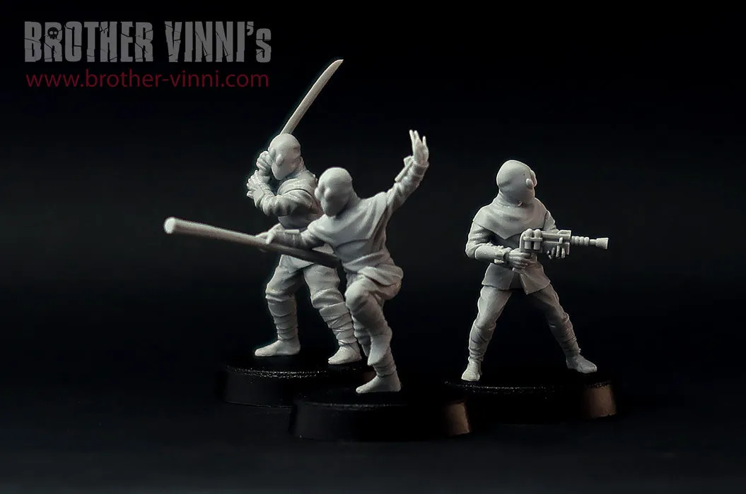 Brother Vinni Noodle Clan Ninjas figurine résine 28mm x3