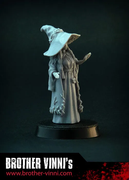 Brother Vinni Witch of Mushrooms figurine en résine 28mm sorcière