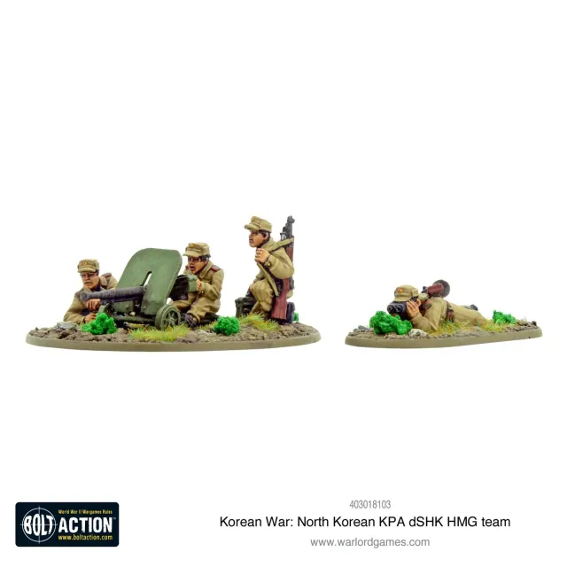 Bolt Action Korean War North Korean KPA dSHK HMG team figurines métal