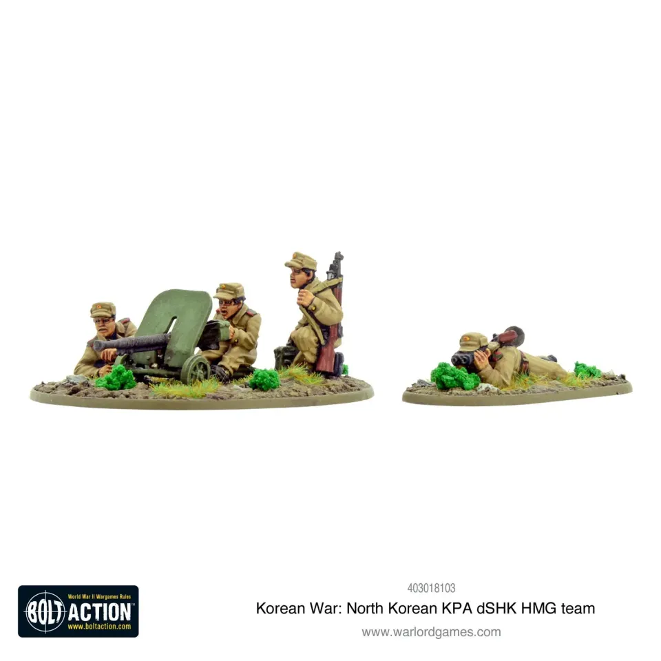 Bolt Action Korean War North Korean KPA dSHK HMG team figurines métal