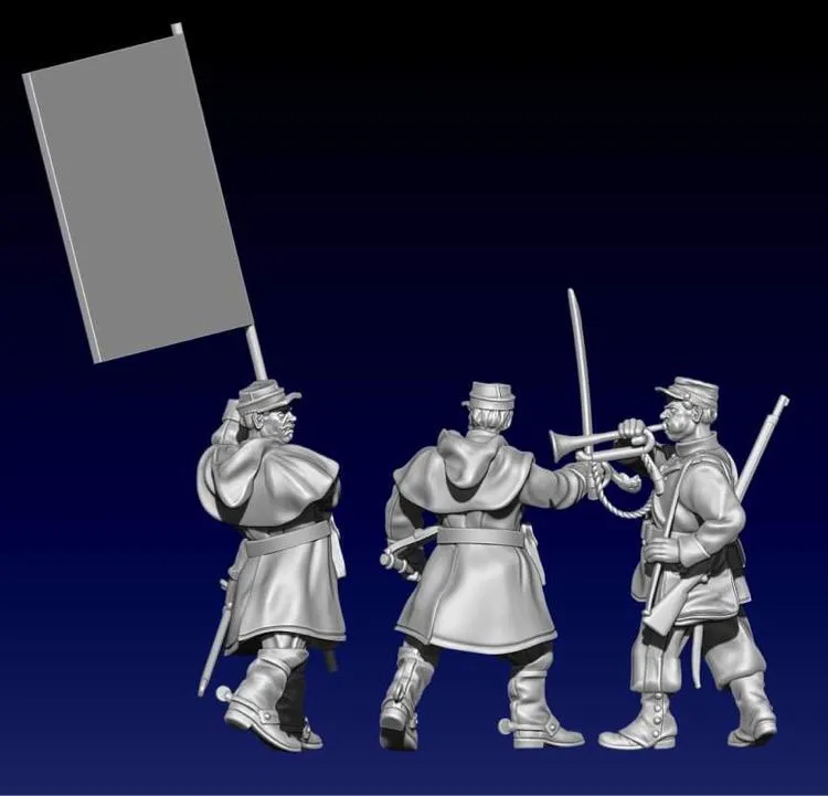 Des Tranchées aux Barricades Gardes Mobiles commandement fichier STL 28mm