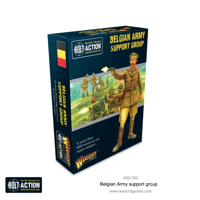 Warlord Games Bolt Action Belgian Army Support Group boîte de soutien métal