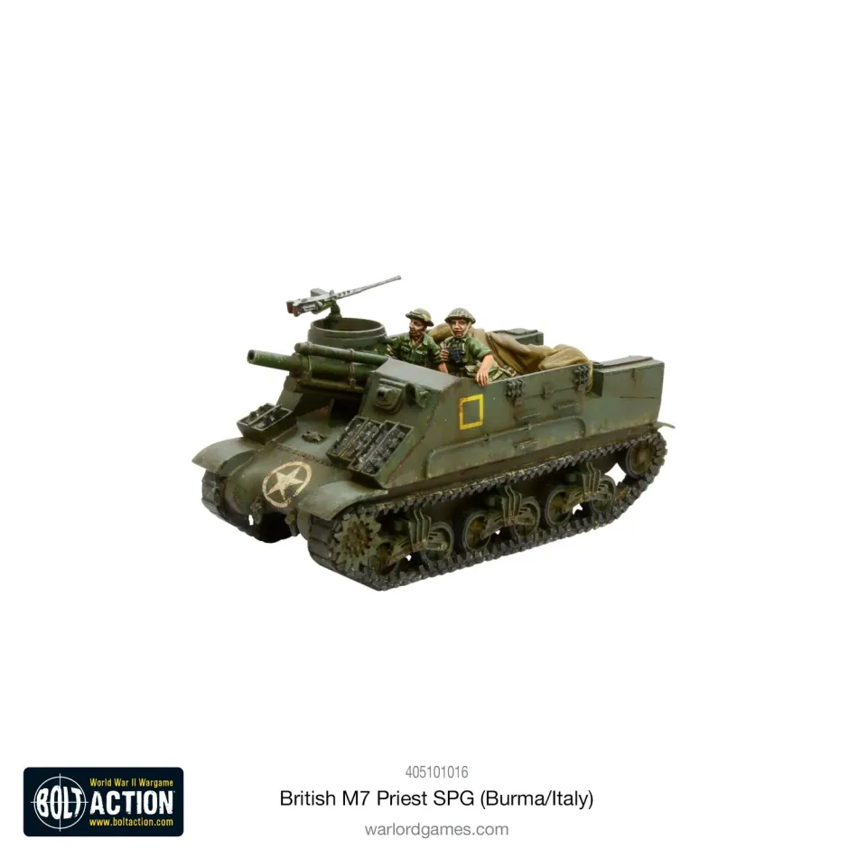 Bolt Action British M7 Priest SPG Burma Italy canon