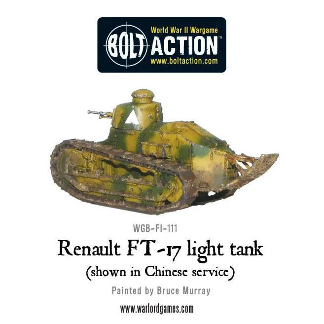 Warlord Games Bolt Action Renault FT-17 char miniature 1/56