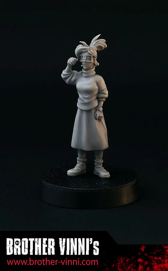 BROTHER VINNI Nerdy Girl figurine résine 28 mm non peinte