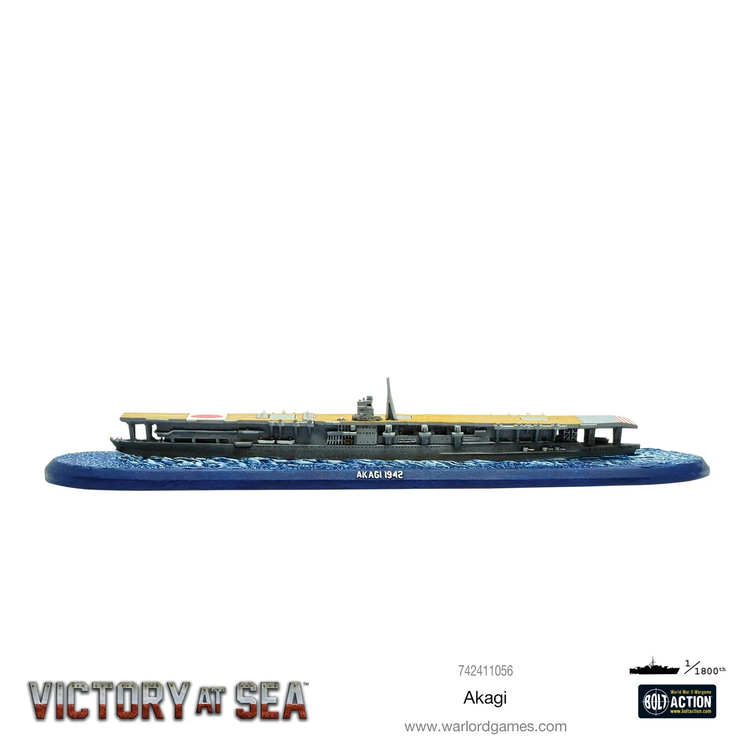 Bolt Action Victory at Sea Akagi maquette porte-avions 1 unité résine métal