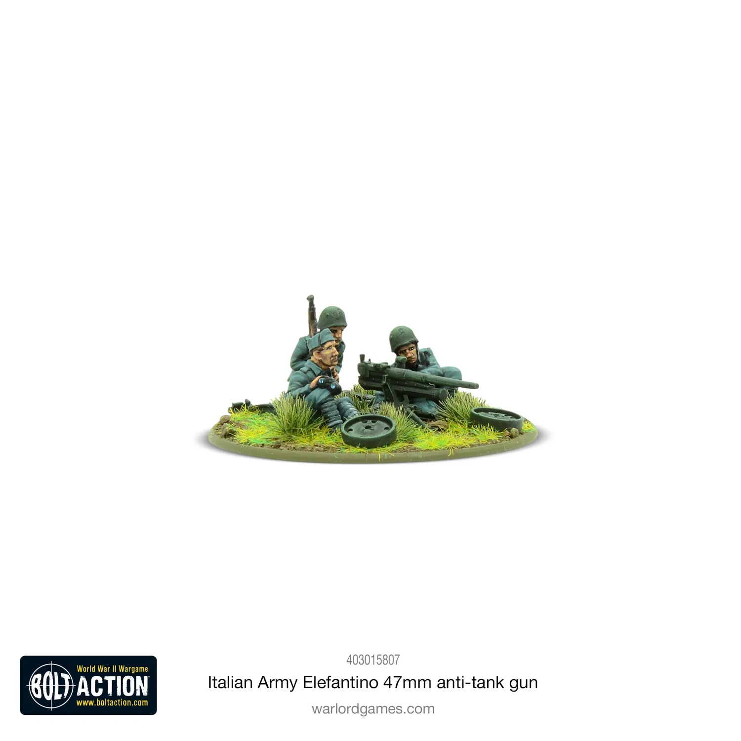 Bolt Action Italian Army Elefantino 47mm anti-tank gun canon antichar métal