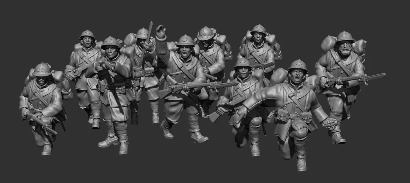 Armée française Syrie pack fichiers STL 28mm pré-supportés