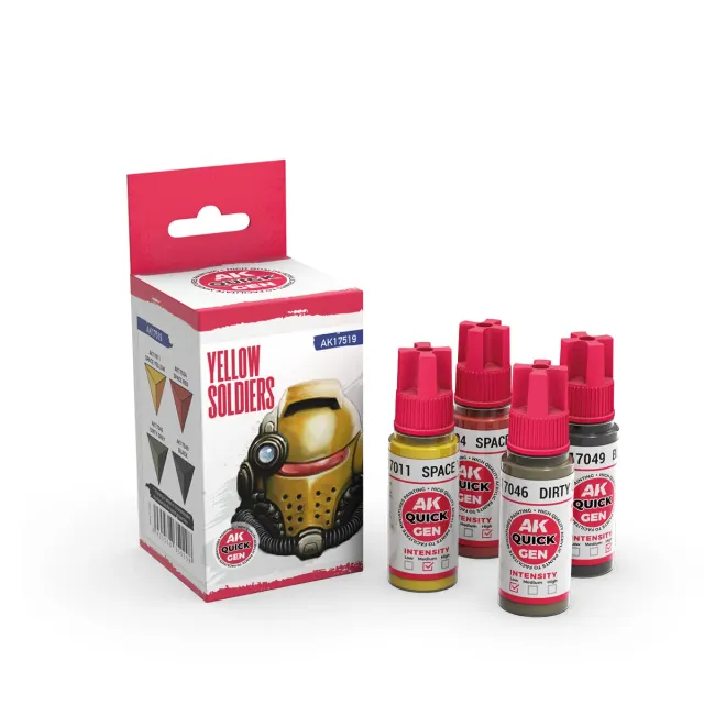 Bolt Action AK Quickgen Yellow Soldiers set peintures acryliques jaune