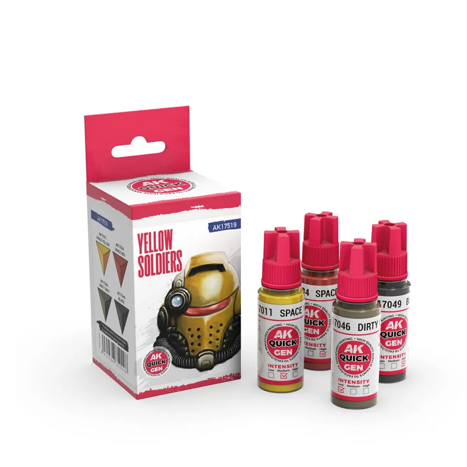 Bolt Action AK Quickgen Yellow Soldiers set peintures acryliques jaune