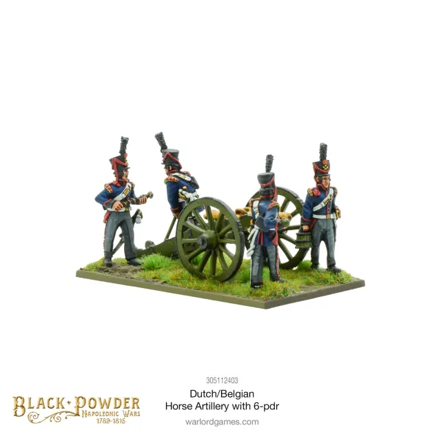 Bolt Action Black Powder Dutch-Belgian Horse Artillery 6-pdr figurines résine