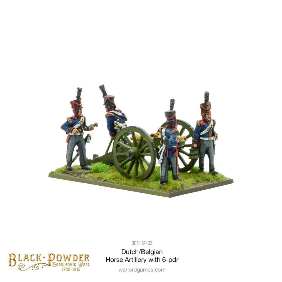 Bolt Action Black Powder Dutch-Belgian Horse Artillery 6-pdr figurines résine