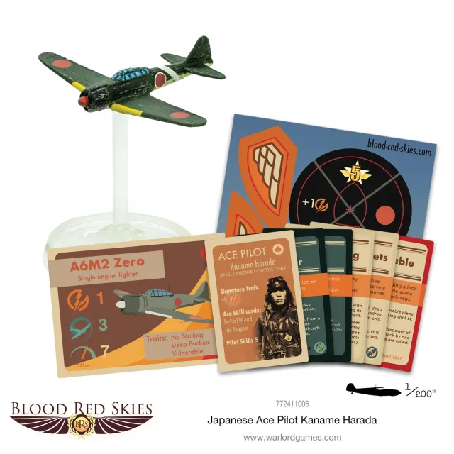 Bolt Action Blood Red Skies Japanese Ace Pilot Kaname Harada avion résine Default