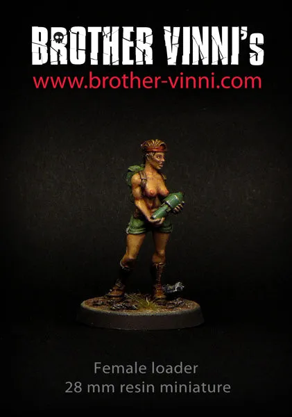 Brother Vinni Loader Female Guard figurine résine 28mm soldate