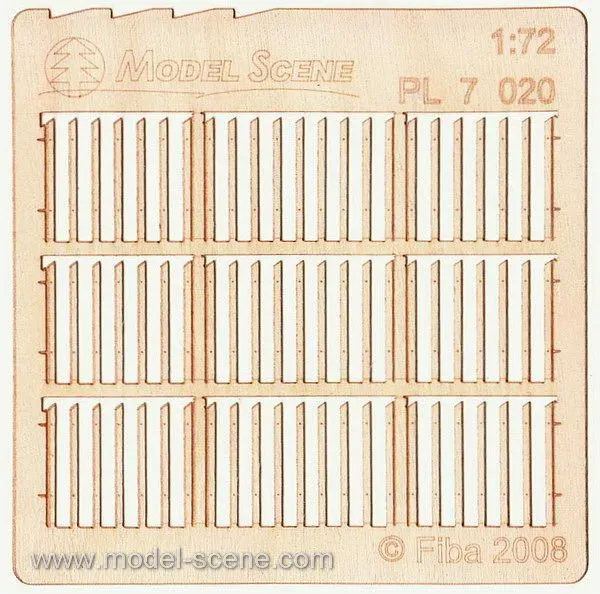 Albion Stockade fence boards clôture miniature 2 pièces PL7-020