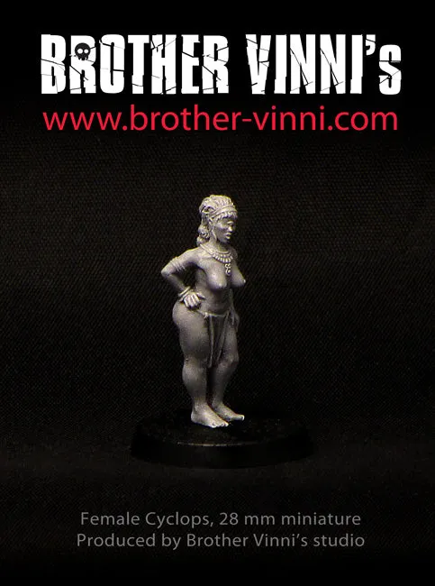 Brother Vinni Cyclope Femelle figurine résine 28mm