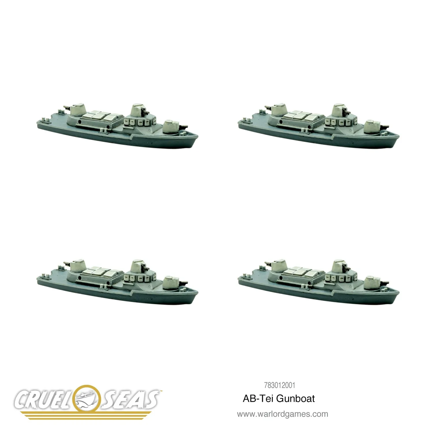 Warlord Cruel Seas AB-Tei Gunboat navire métal