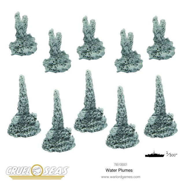 Bolt Action Cruel Seas gerbes d'eau décors résine