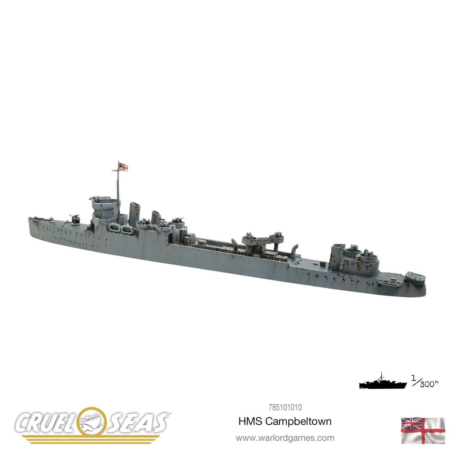 Warlord Games Cruel Seas HMS Campbeltown navire résine métal