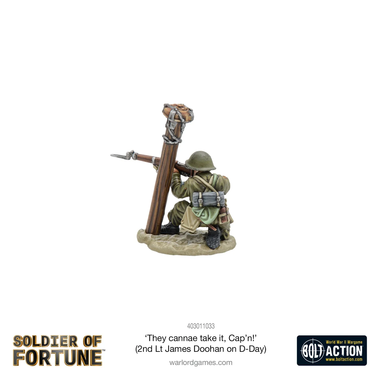 Bolt Action Soldier of Fortune 009 They Cannae Take It Cap'n figurine